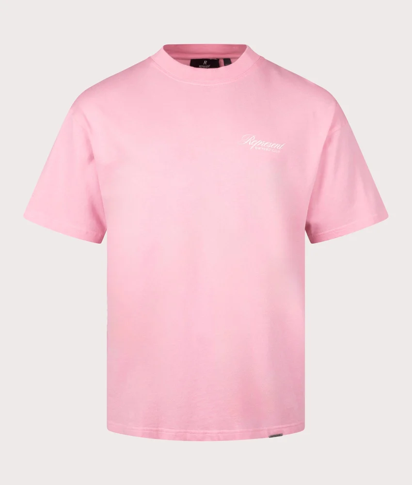 Second image of Represent Script Tee 'Pink'