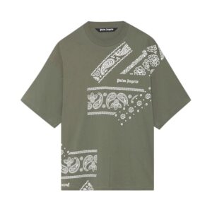 Palm Angels Bandana Print Tee 'Military'