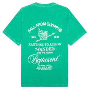 Represent Fall From Olympus T-Shirt 'Island Green' back print