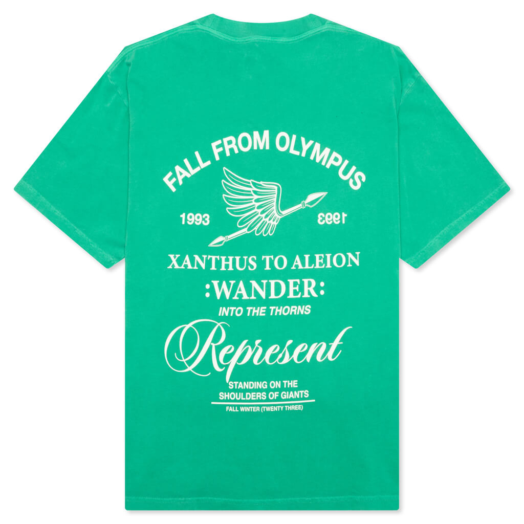 Second image of Represent Fall From Olympus Tee 'Island Green'