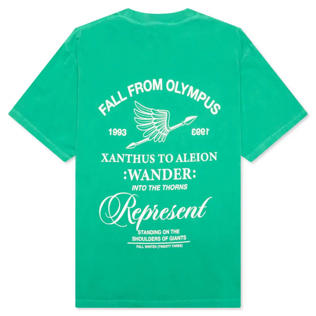 Second image of Represent Fall From Olympus Tee 'Island Green'