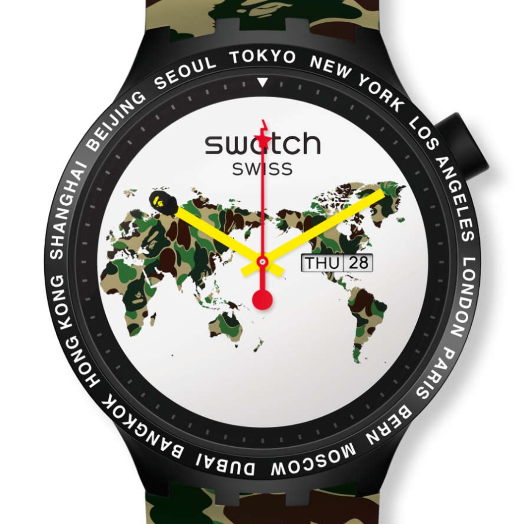 Second image of Swatch x BAPE Big Bold 'The World'