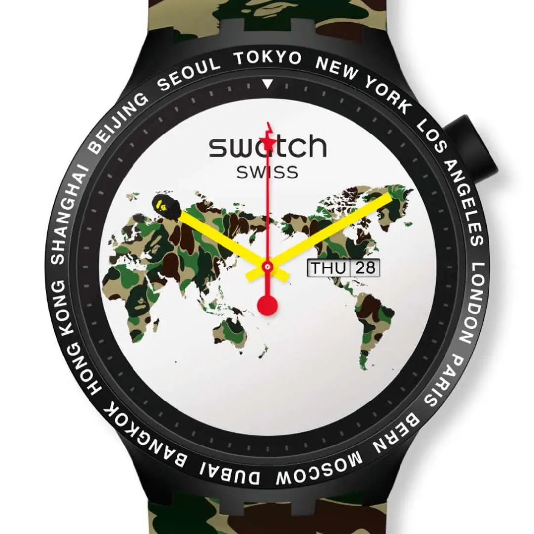 Second image of Swatch x BAPE Big Bold 'The World'