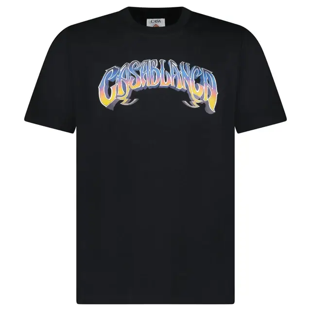 Casablanca Gradient Gothic Logo Tee
