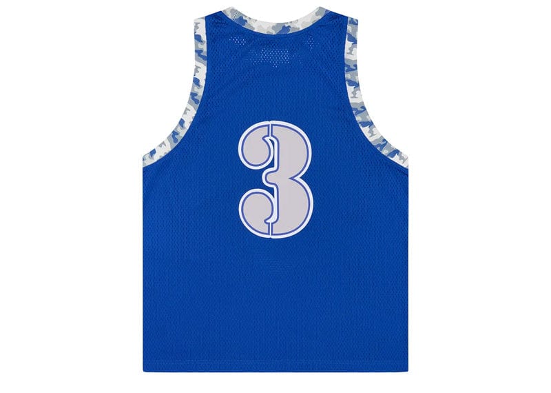 Second image of CORTEIZ  Stencil Camo Bball Jersey Royal Blue